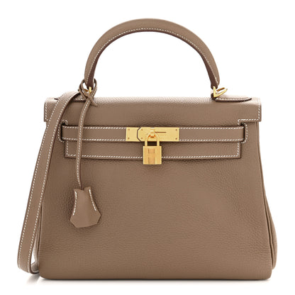 Hermes Togo Kelly Retourne 28 Etoupe 1 of 11