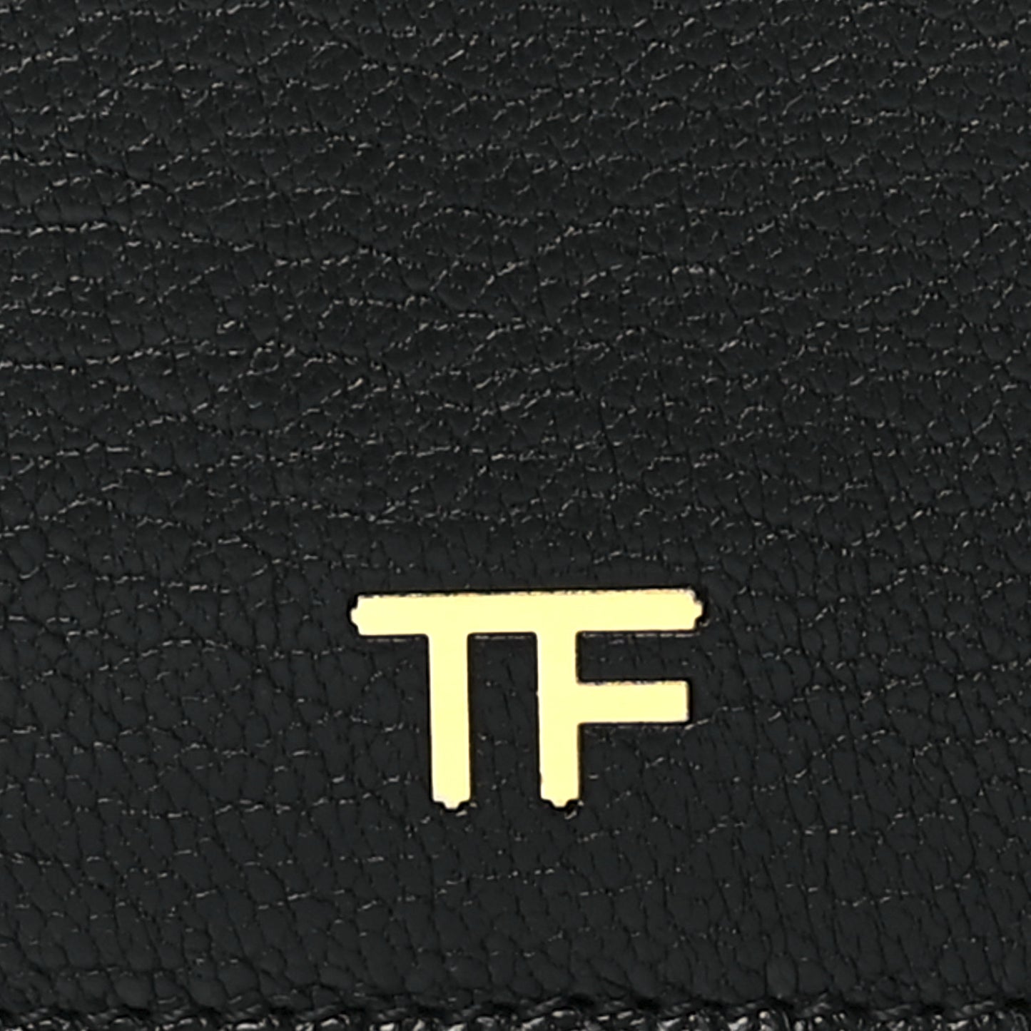 Grained Calfskin Zip Pouch Card Holder Black