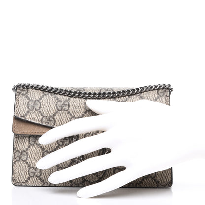 Gucci GG Supreme Monogram Super Mini Dionysus Shoulder Bag Taupe 3 of 9