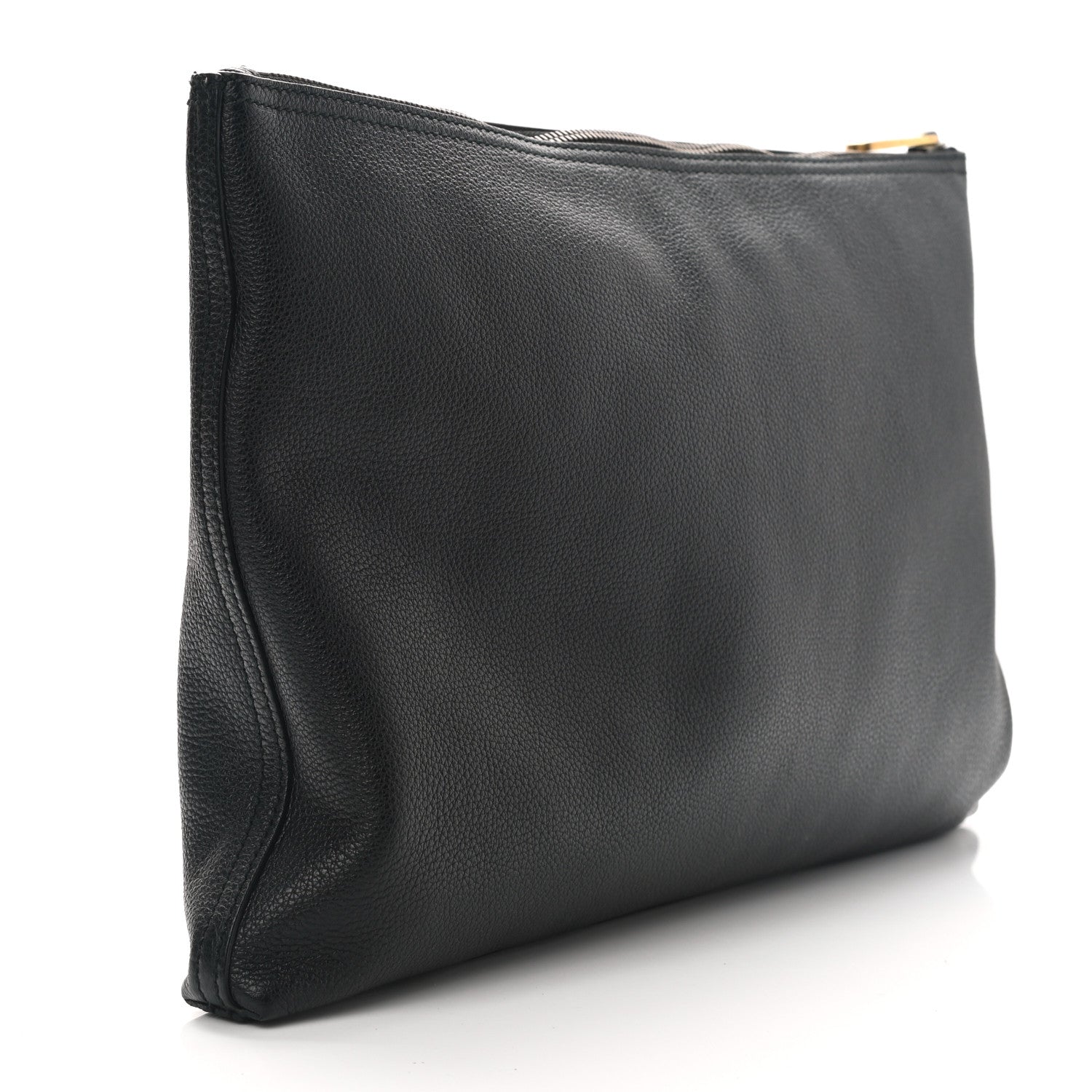 Gucci Pebbled Calfskin Large Logo Portfolio Clutch Black 3 of 8