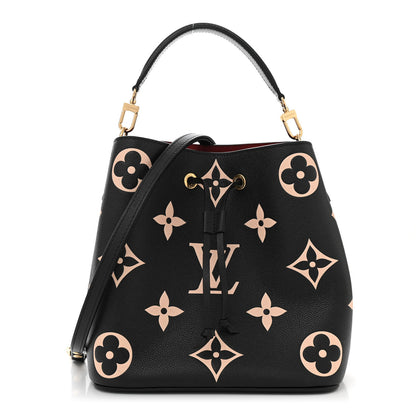Louis Vuitton Empreinte Monogram Giant Neonoe MM Black Beige 1 of 10
