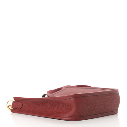 Hermes Taurillon Clemence Evelyne TPM Rouge Grenat 4 of 12