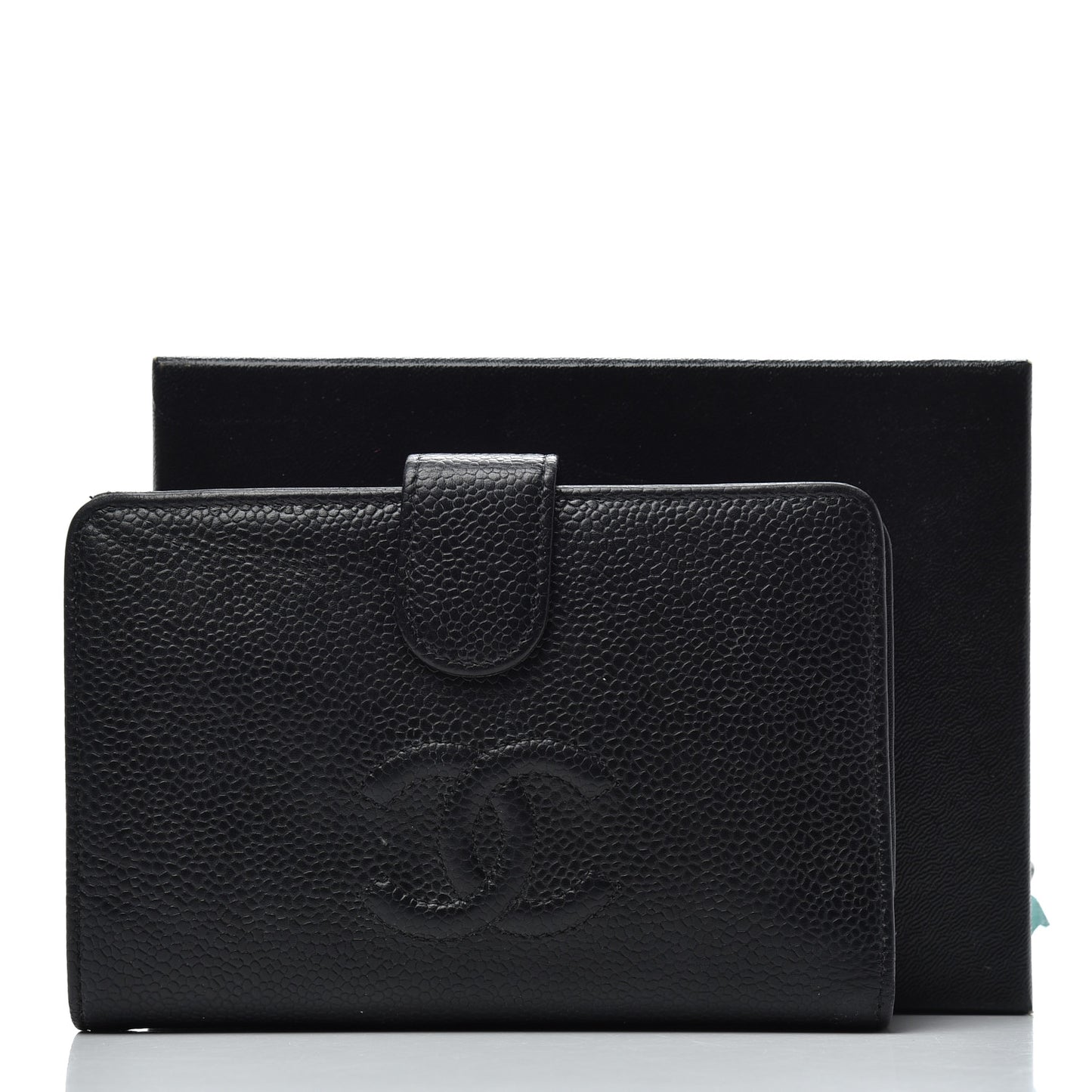 Caviar Timeless CC French Wallet Black