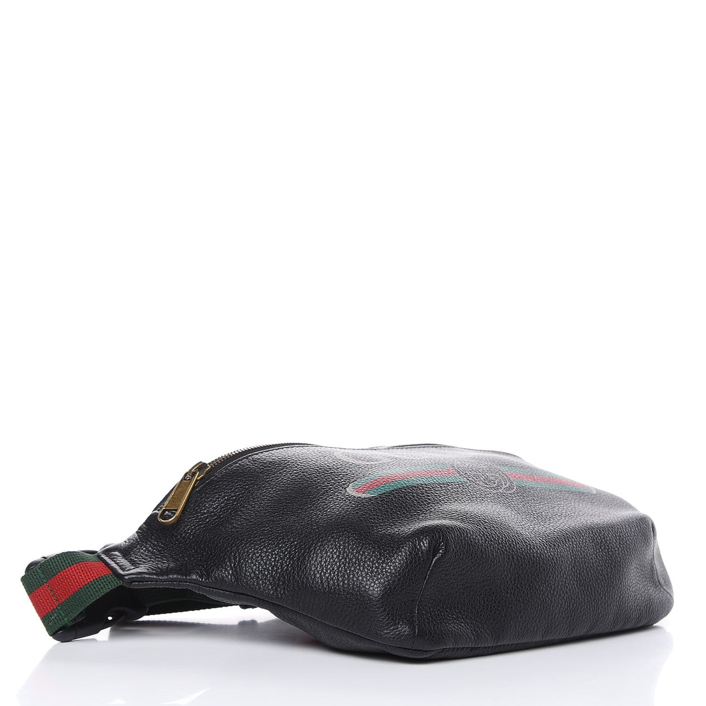 Grained Calfskin Logo Belt Bag Black