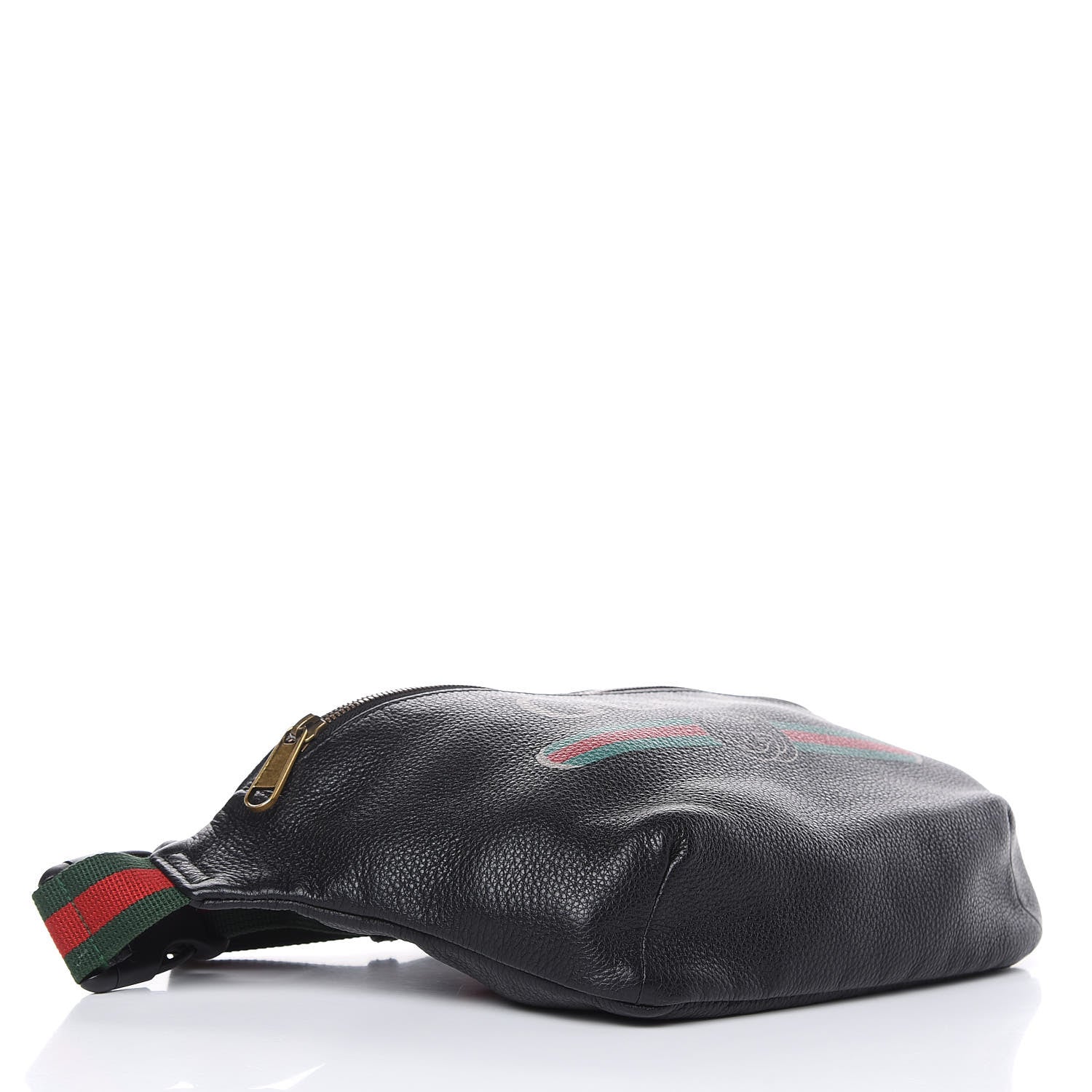 Gucci Grained Calfskin Logo Belt Bag Black 4 of 9