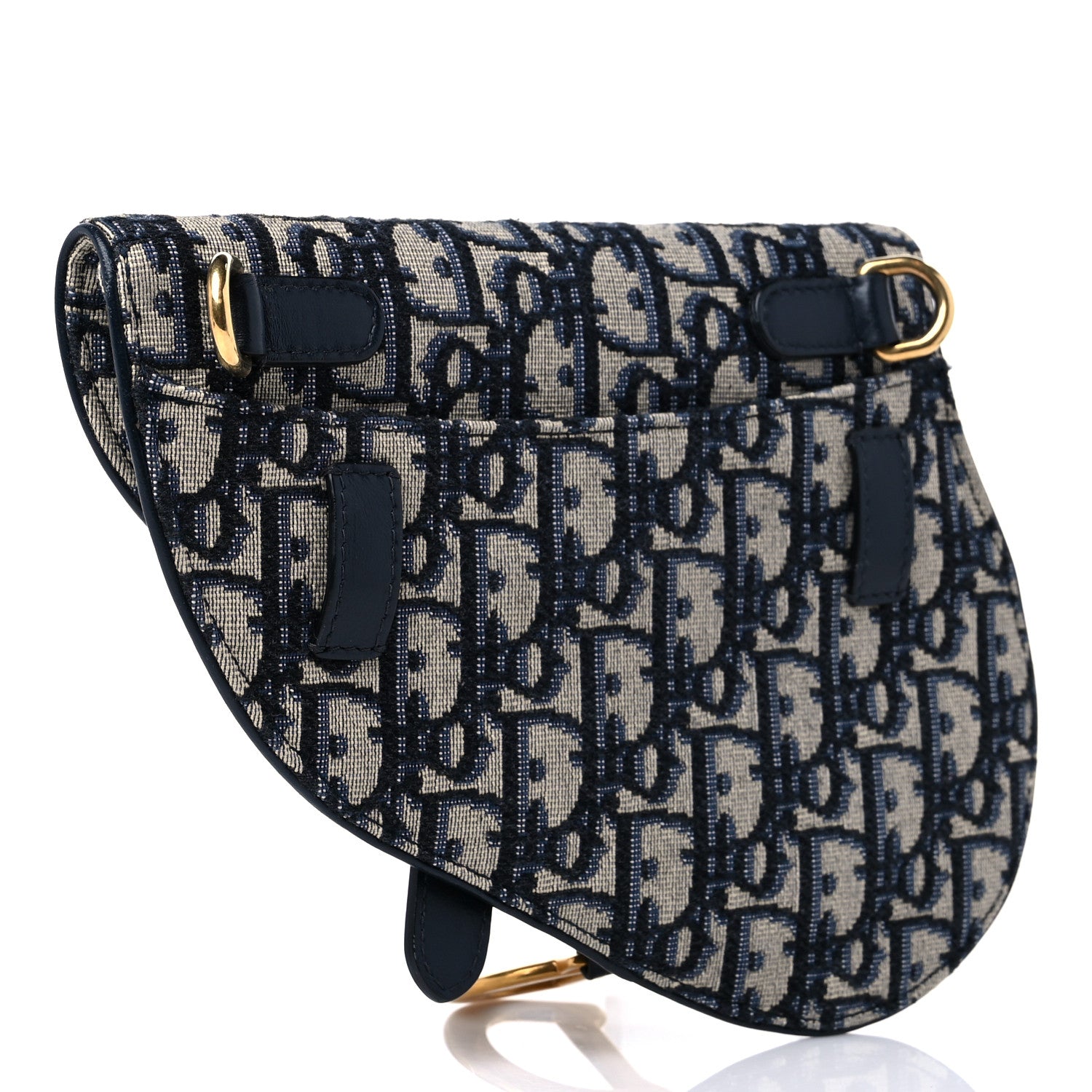 Christian Dior Oblique Saddle Belt Pouch Blue 3 of 11