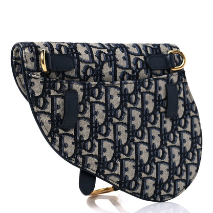 Christian Dior Oblique Saddle Belt Pouch Blue 3 of 11