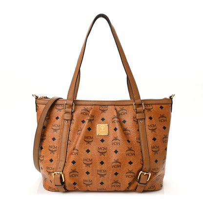 MCM Visetos Medium Essentials Shopper Tote Cognac 1 of 11