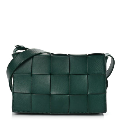 Bottega Veneta Lambskin Maxi Intrecciato Cassette Crossbody Bag Raintree Green 1 of 7