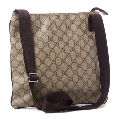 Gucci GG Plus Monogram Medium Flat Messenger Bag Dark Brown 3 of 9