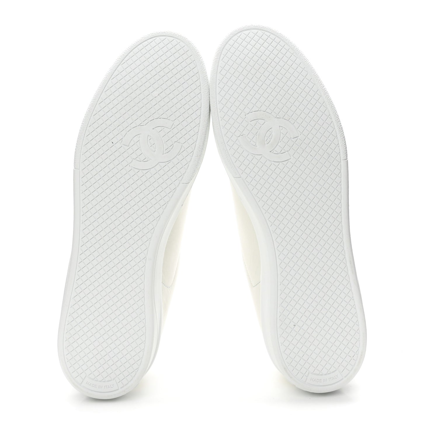 Calfskin CC Womens Sneakers 39.5 White