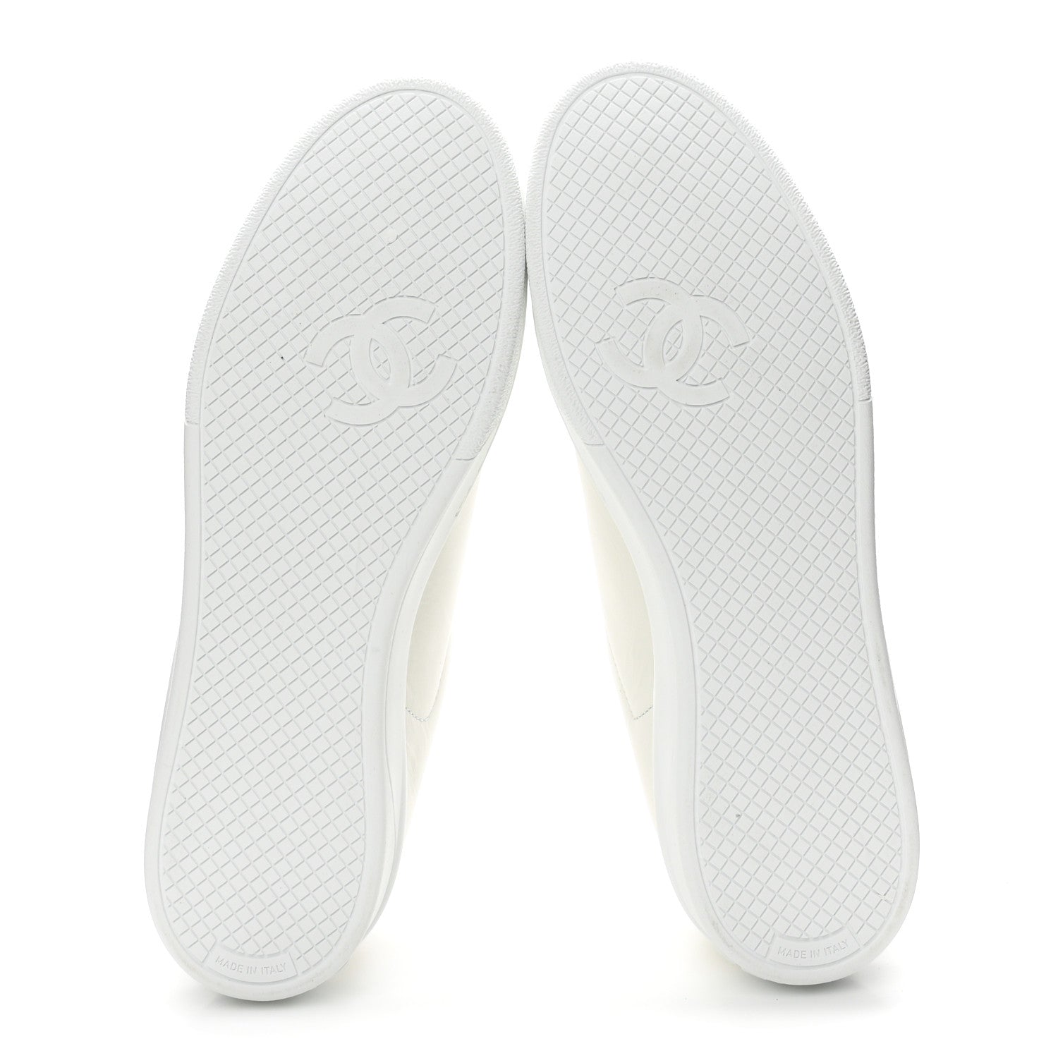 Chanel Calfskin CC Womens Sneakers 39.5 White 6 of 9
