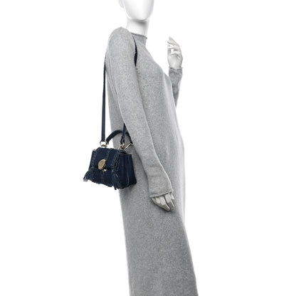 Chloe Denim Mini Penelope Soft Shoulder Bag Blue 2 of 15