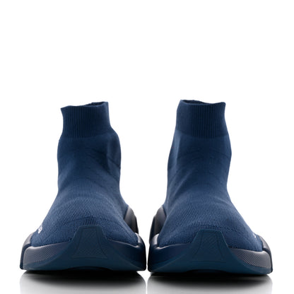 Balenciaga Technical 3D Recycled Knit Womens Speed 2.0 Sneakers 38 Monocolor Dark Navy 2 of 9