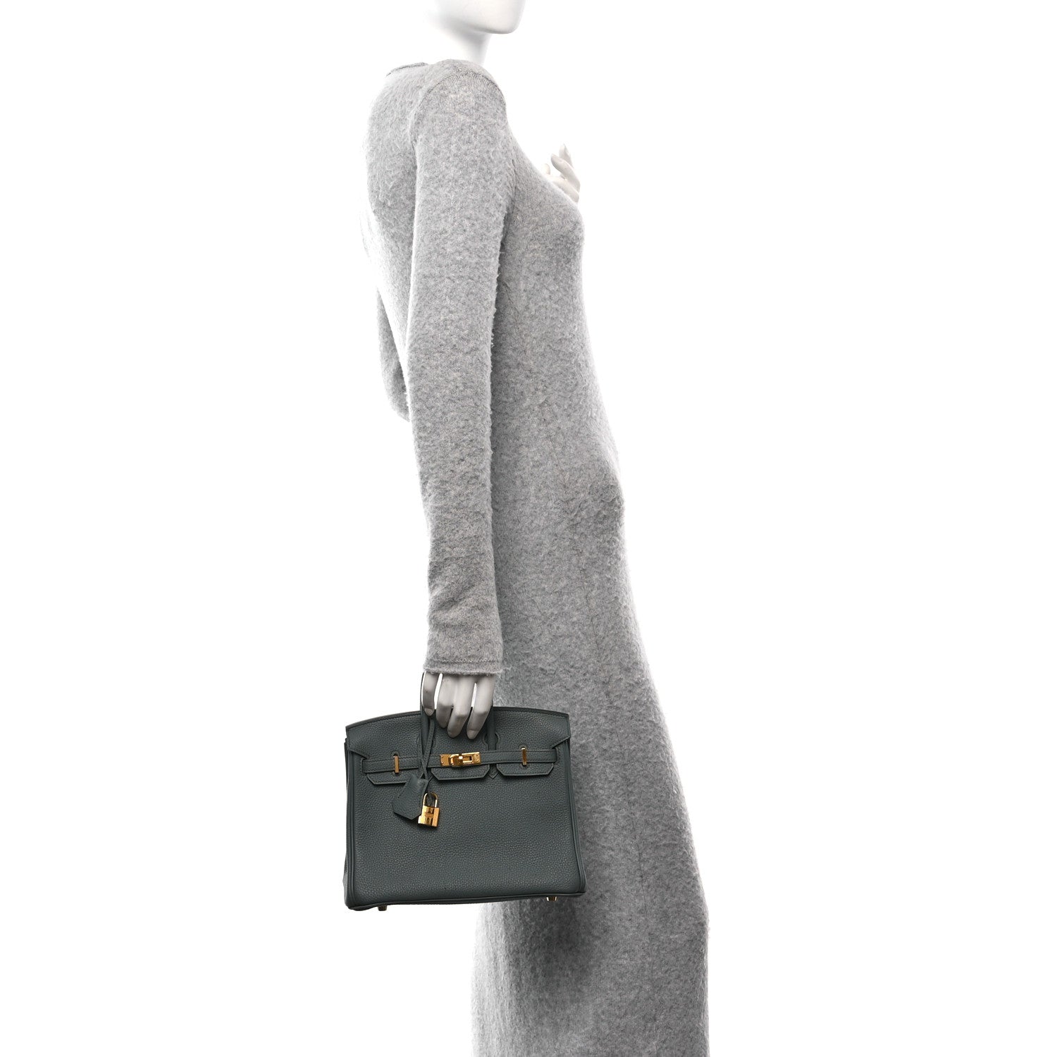 Hermes Togo Birkin 25 Vert Amande 2 of 12