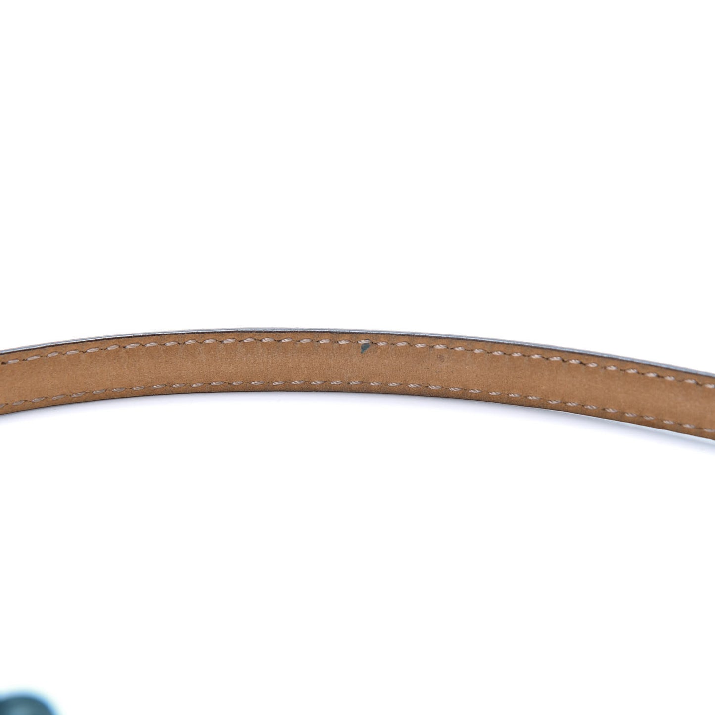 Calfskin 1973 Buckle Skinny Belt 80 32 Deep Cobalt