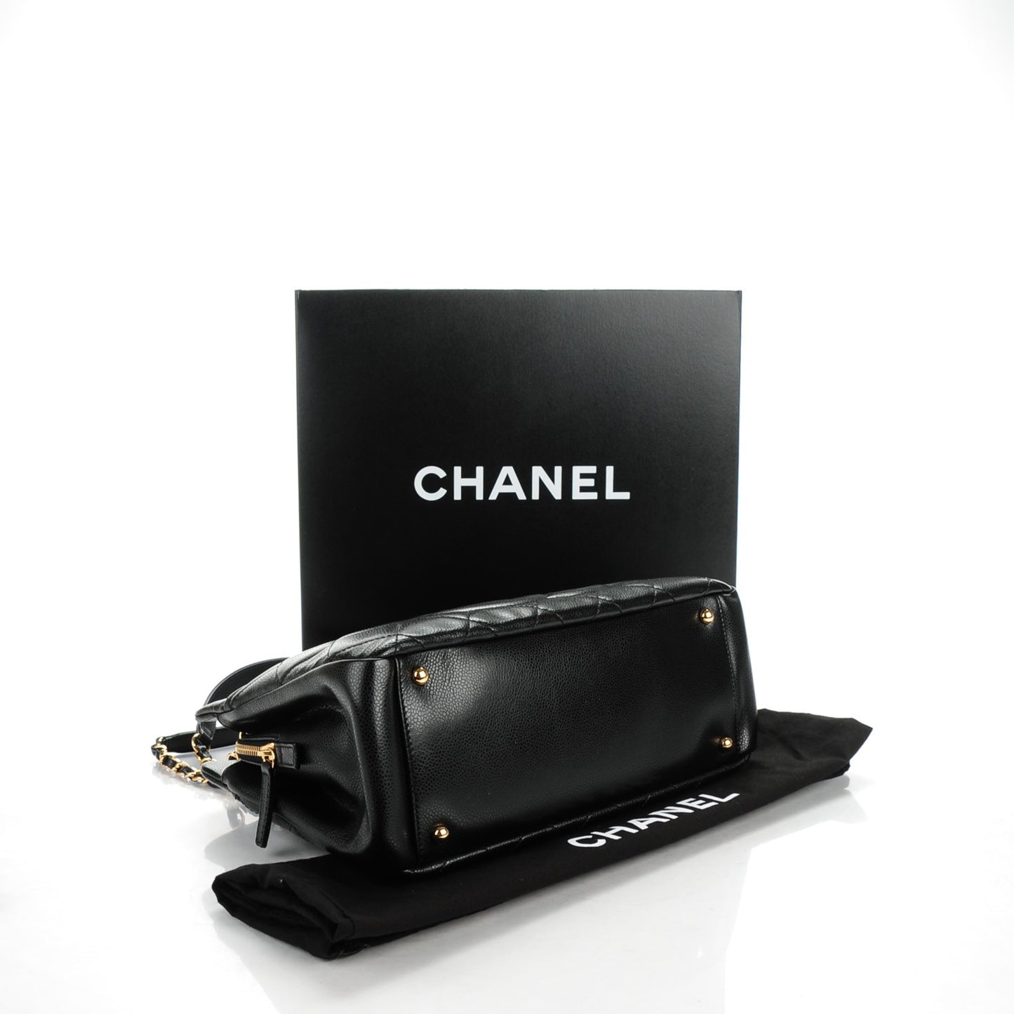 Caviar Quilted CC Timeless Tote Black