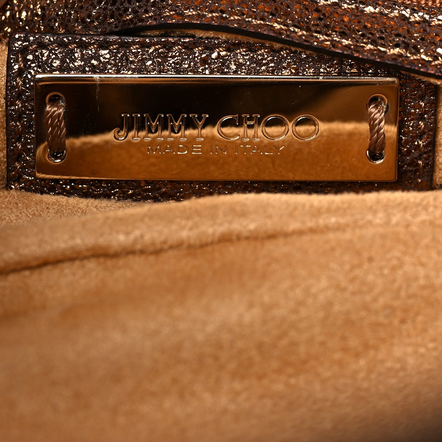 Metallic Calfskin Large Rosalie Satchel Gold