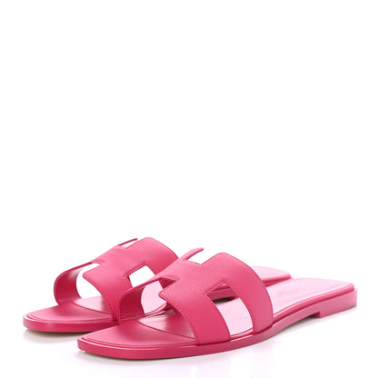 Hermes Epsom Oran Sandals 39 Rouge Azalee 3 of 8