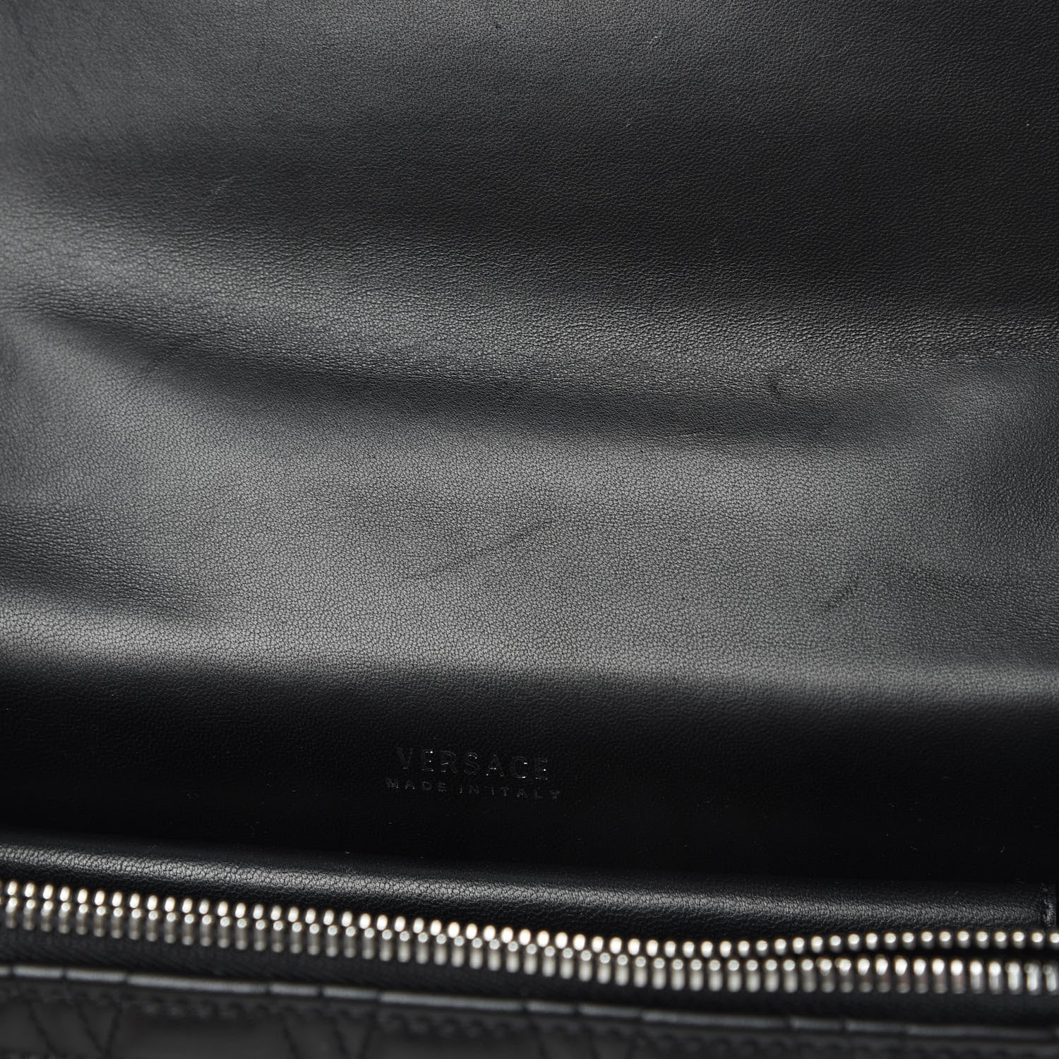 Versace Nappa Quilted Virtus Top Handle Shoulder Bag Black 11 of 14
