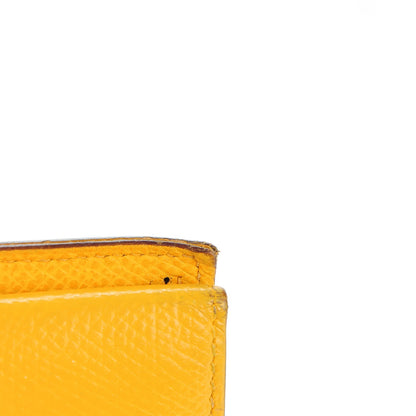 Hermes Epsom Bearn Gusset Wallet Jaune 9 of 14