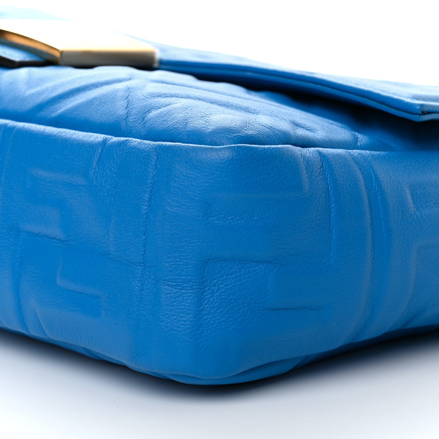 Nappa FF 1974 Embossed Baguette Blue Royal