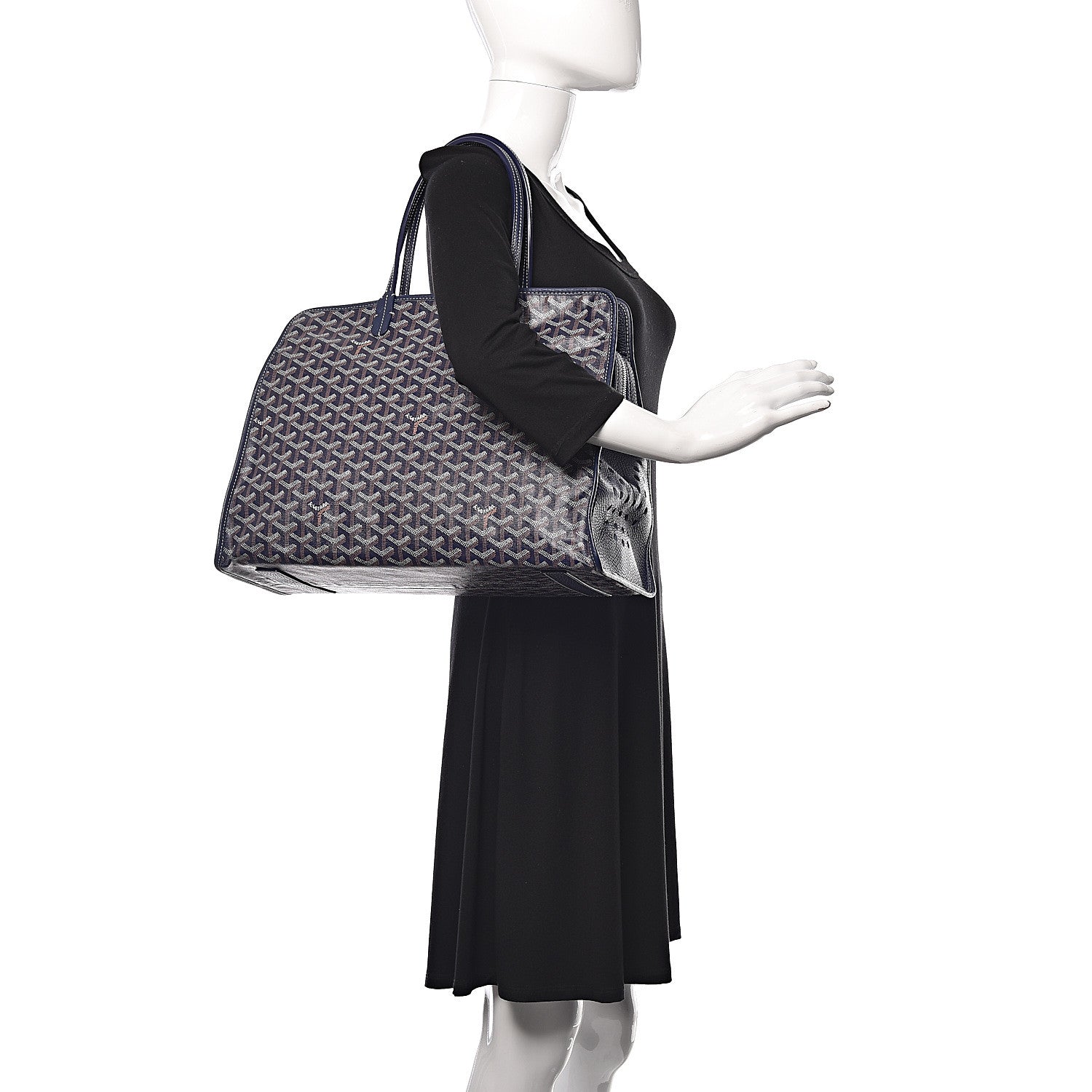 Goyard Goyardine Sac Hardy Pet Carrier PM Navy 2 of 9