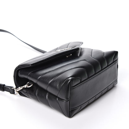 Saint Laurent Calfskin Y Quilted Monogram Toy Loulou Crossbody Bag Black 3 of 10