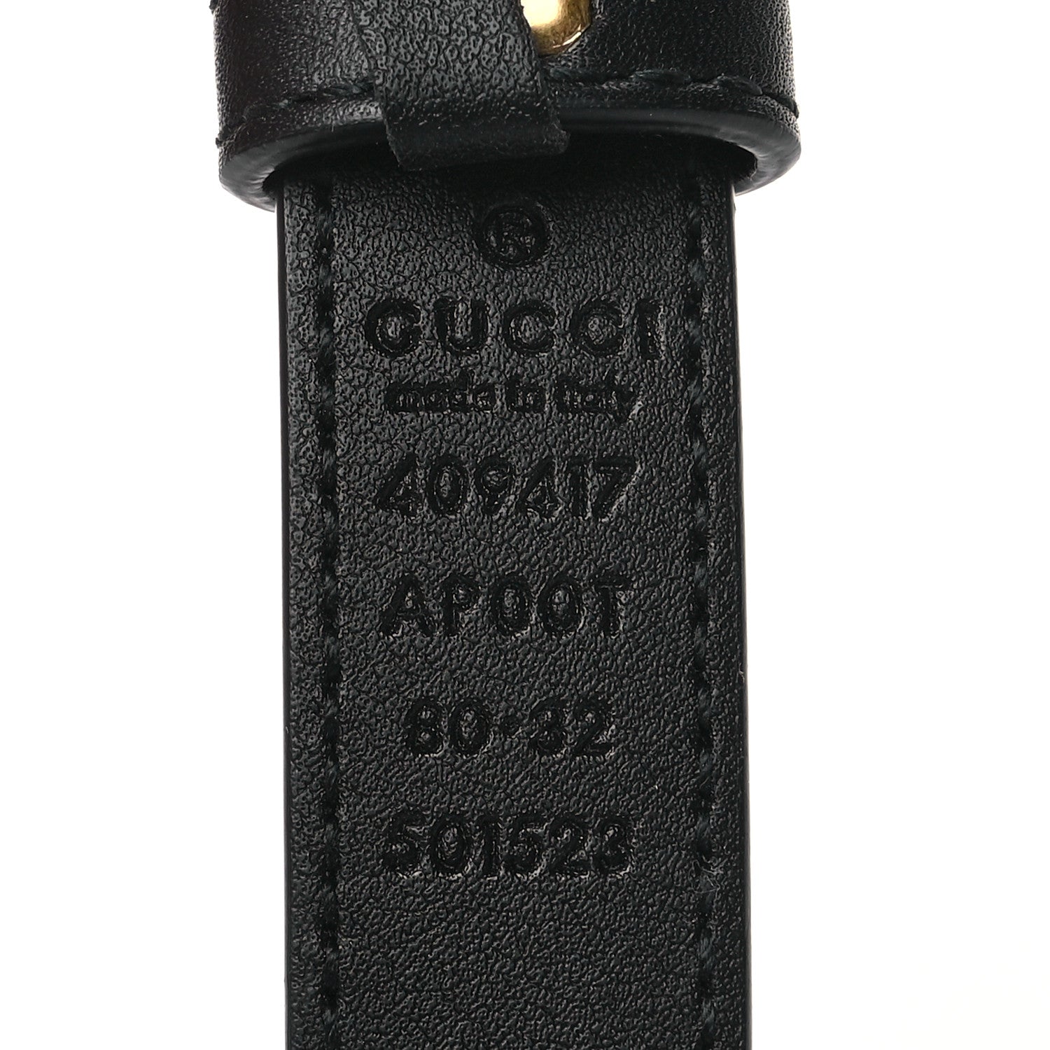 Gucci Calfskin Double G 20mm Belt 80 32 Black 5 of 5