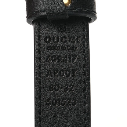 Gucci Calfskin Double G 20mm Belt 80 32 Black 5 of 5