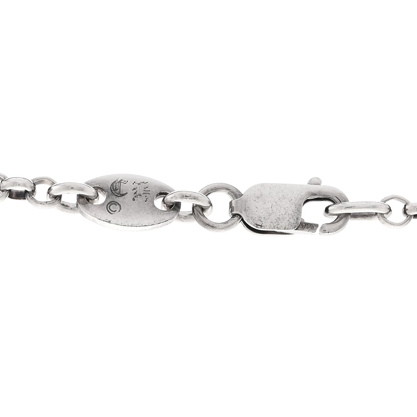 Sterling Silver Safety Pin Multi Pendant Necklace