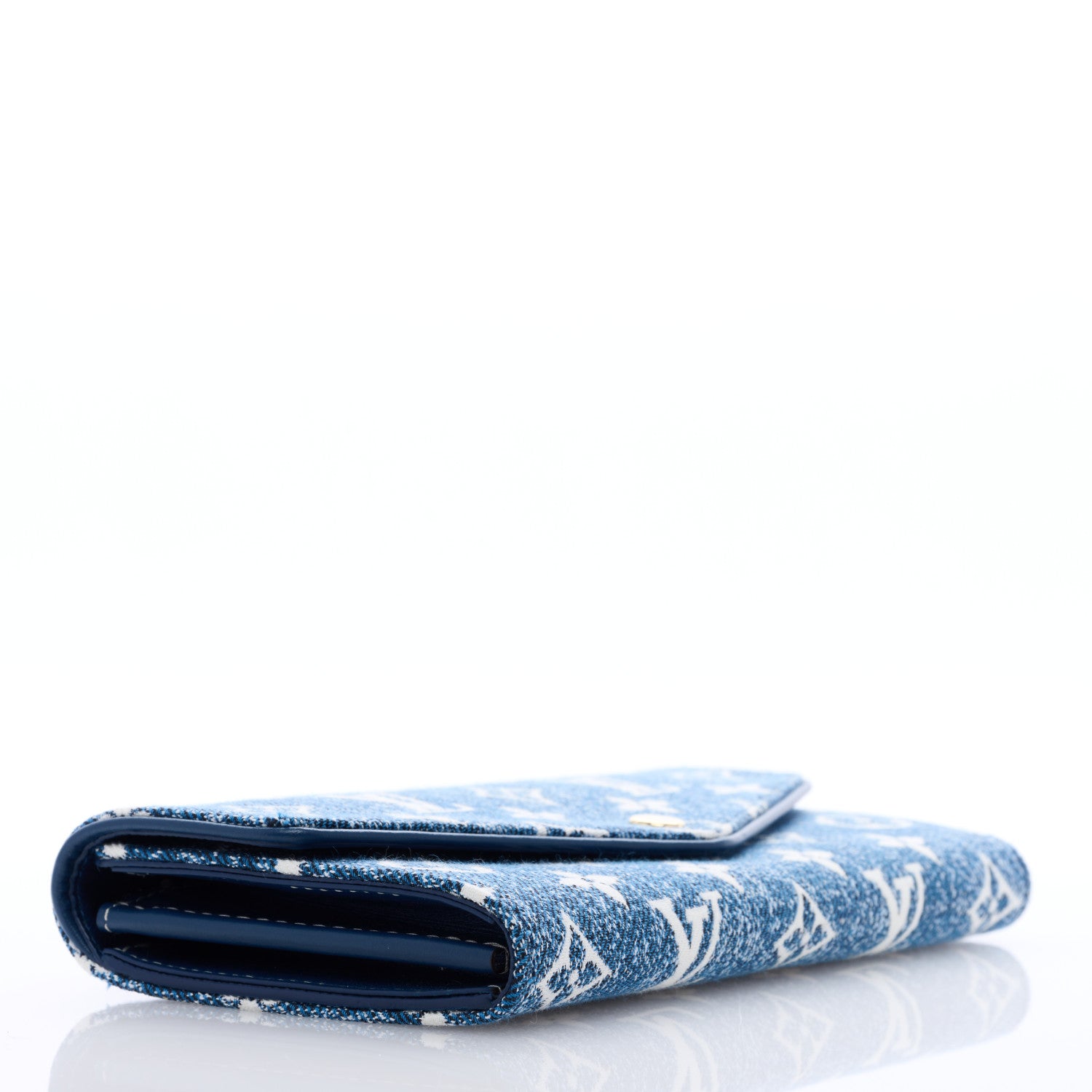 Louis Vuitton Monogram Jacquard Denim Sarah Wallet Bleu 4 of 6