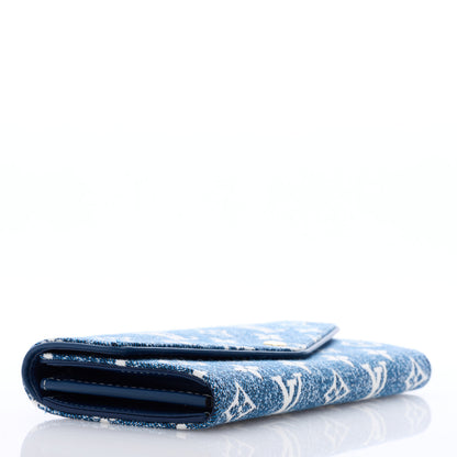 Louis Vuitton Monogram Jacquard Denim Sarah Wallet Bleu 4 of 6