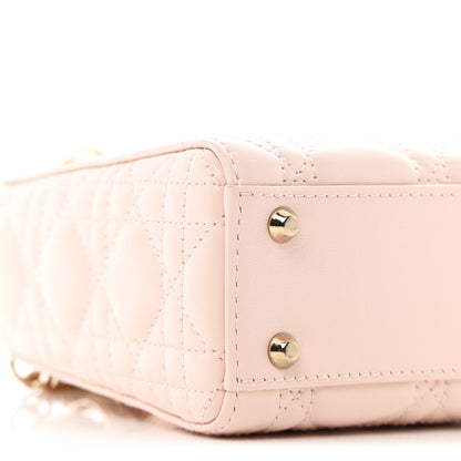 Christian Dior Lambskin Cannage Crystal Mini Lady Dior Powder Pink 9 of 10