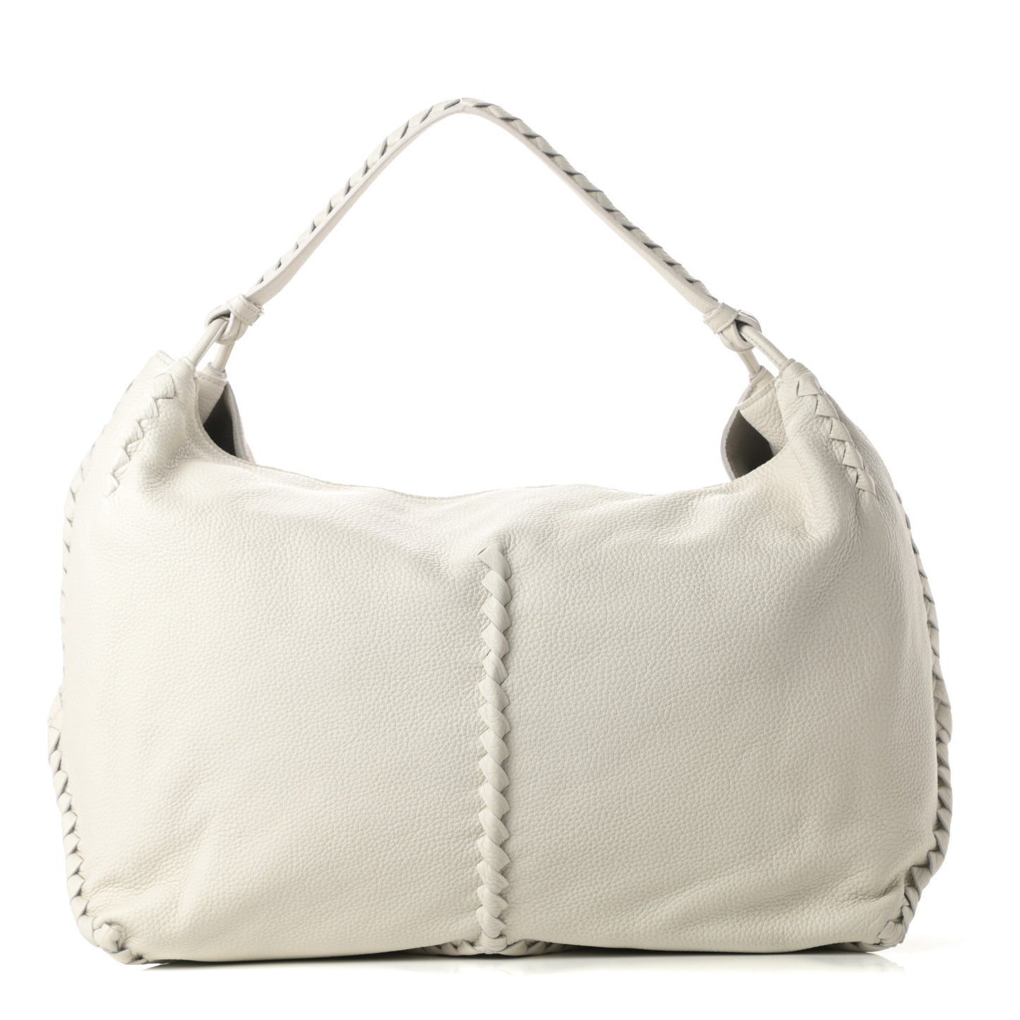 Washed Cervo Deerskin Large Hobo Mist