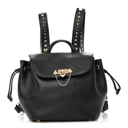 Valentino Garavani Vitello Rockstud Demilune Backpack Black 1 of 17