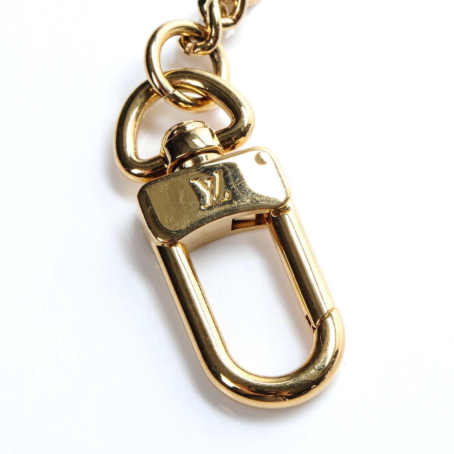 Louis Vuitton Metal Pochette Extender Key Ring Chain Gold 3 of 3