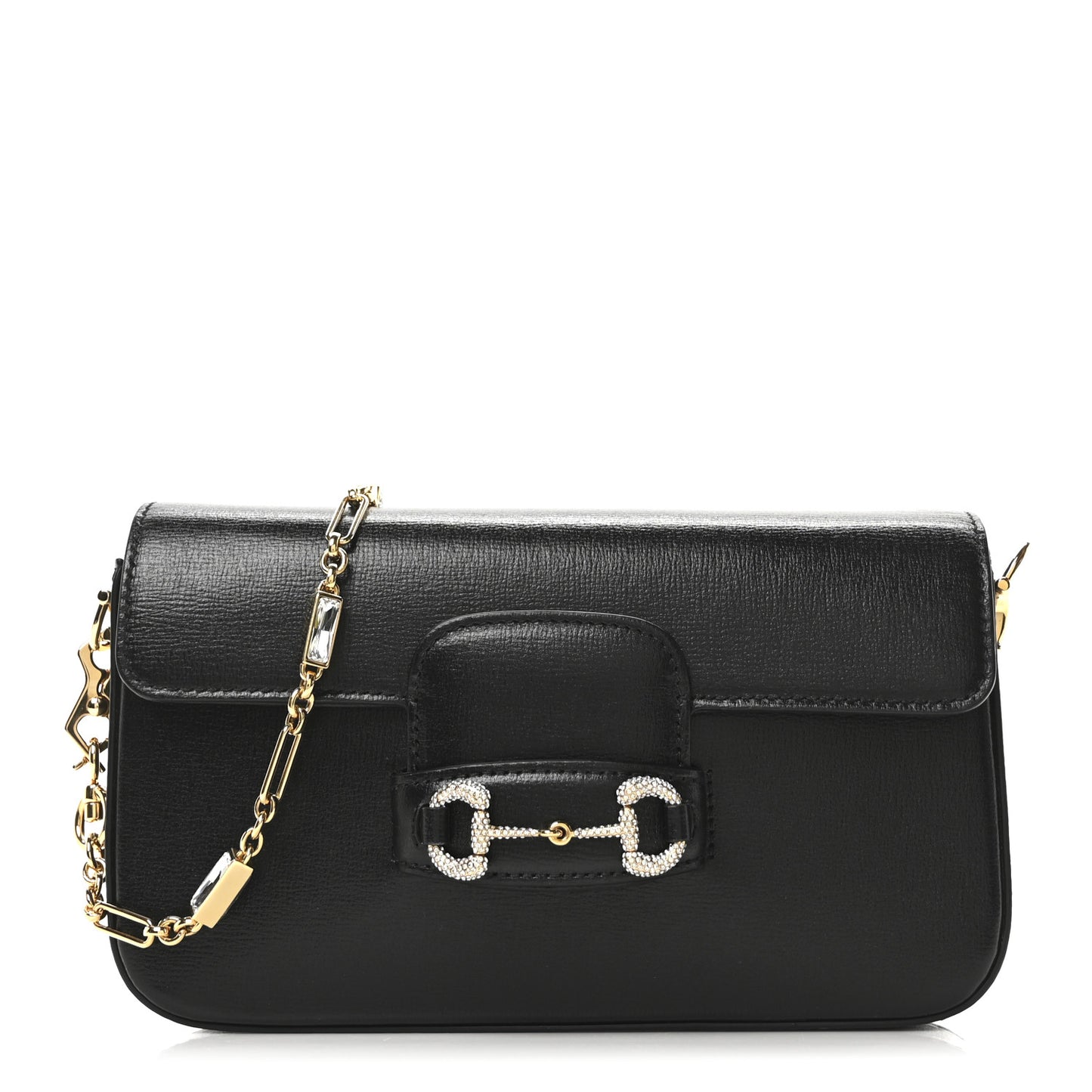 Azalea Calfskin Crystal Horsebit 1955 Mini Bag	 Black