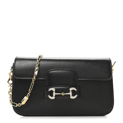 Gucci Azalea Calfskin Crystal Horsebit 1955 Mini Bag	 Black 1 of 10