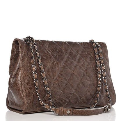 Chanel Crumpled Grained Calfskin Jumbo CC Crave Flap Beige 3 of 7