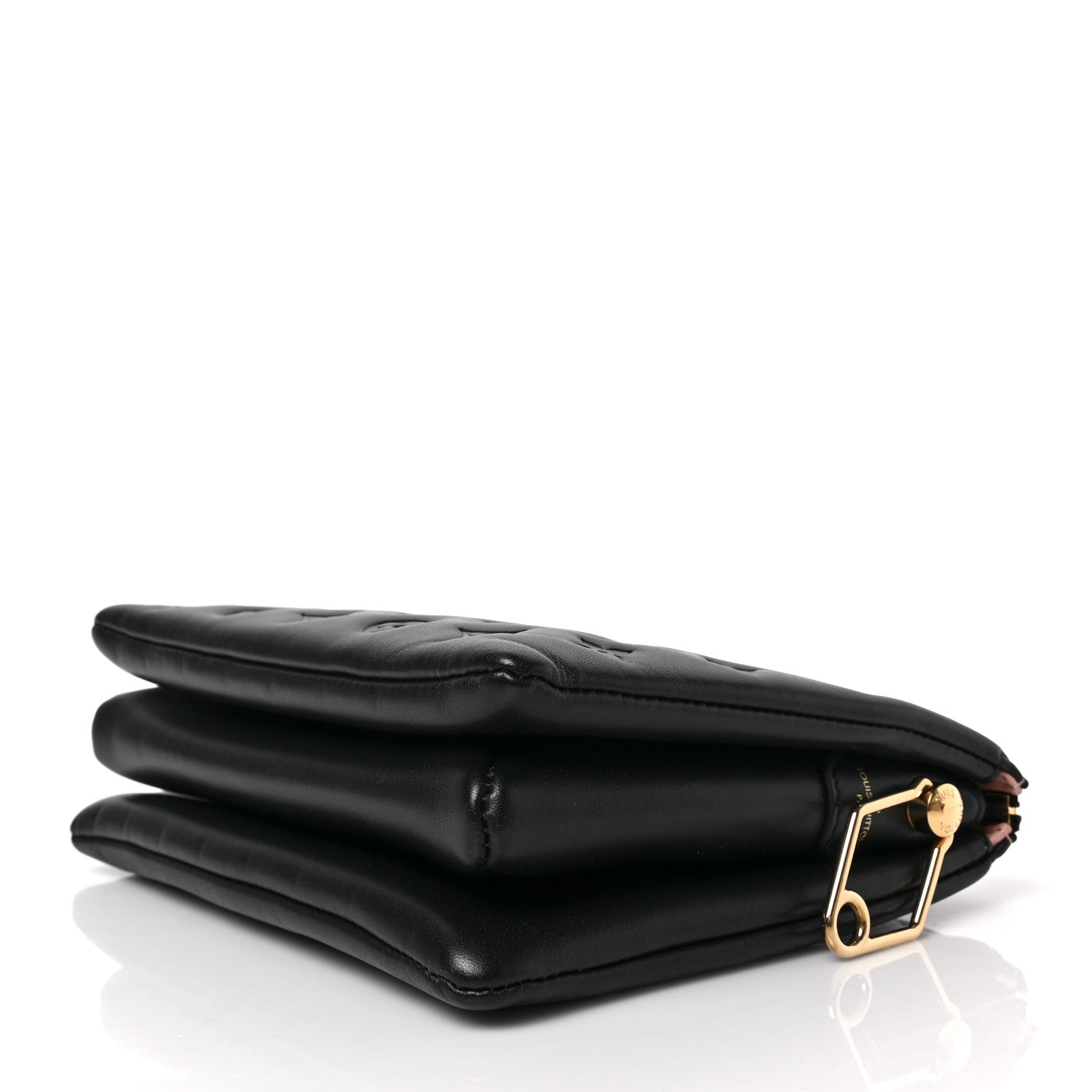 Louis Vuitton Lambskin Embossed Monogram Coussin PM Black 8 of 8