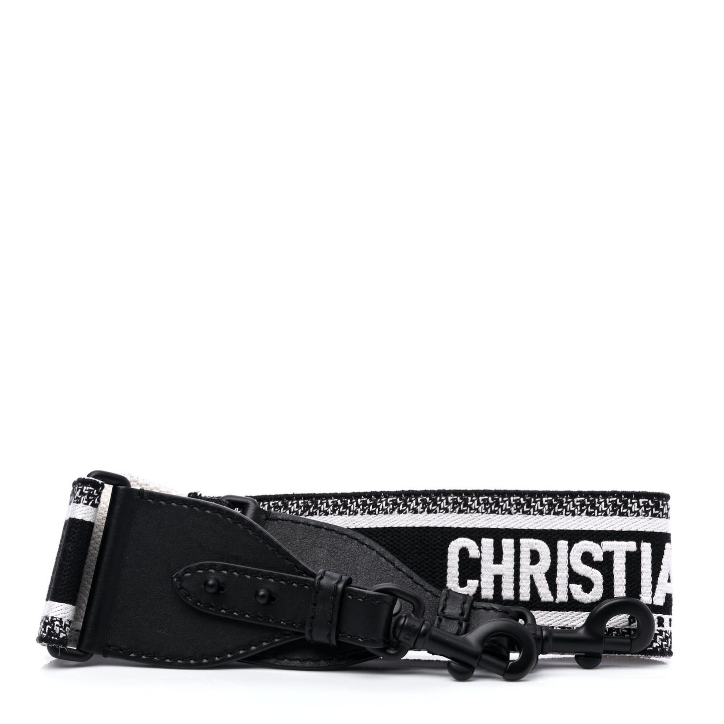 Canvas Embroidered Shoulder Strap Black Ultramatte