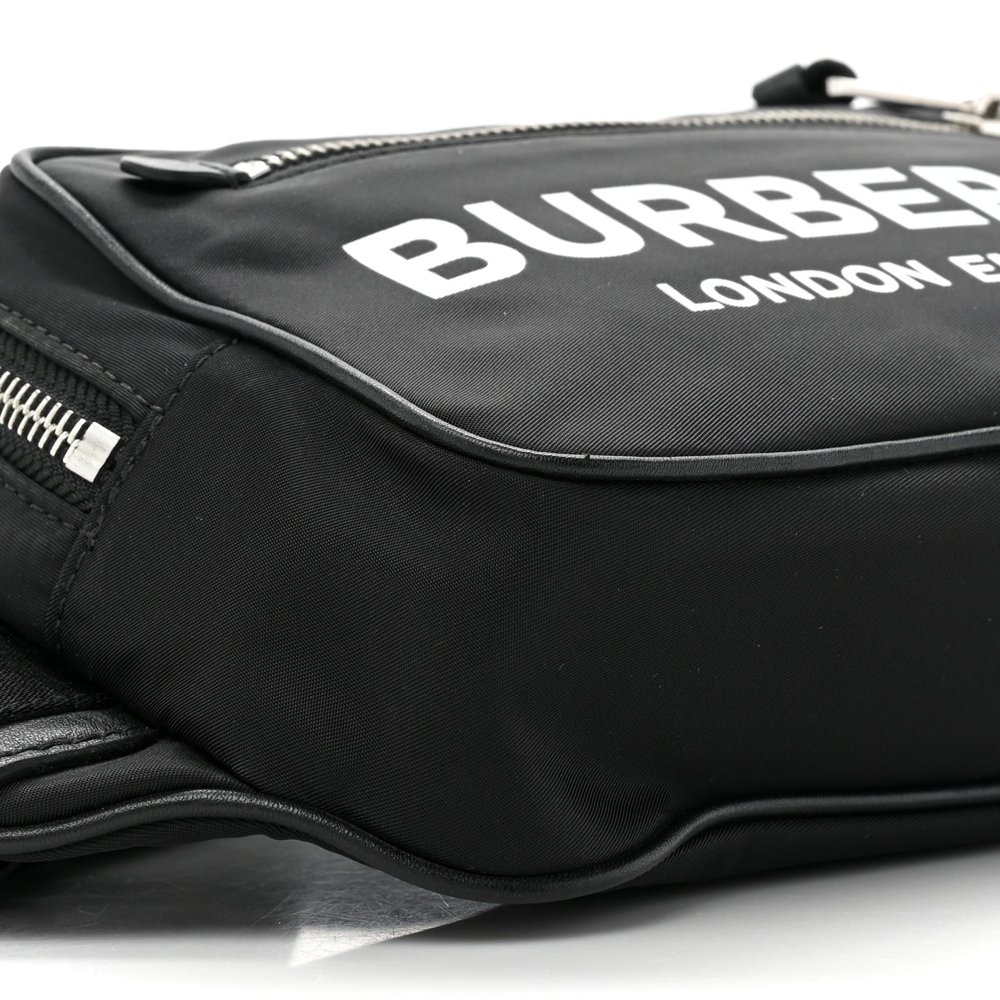 Econyl Logo Print Large Cannon Bum Bag Black