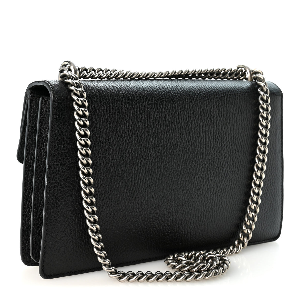 Pebbled Calfskin Small Dionysus Shoulder Bag Black
