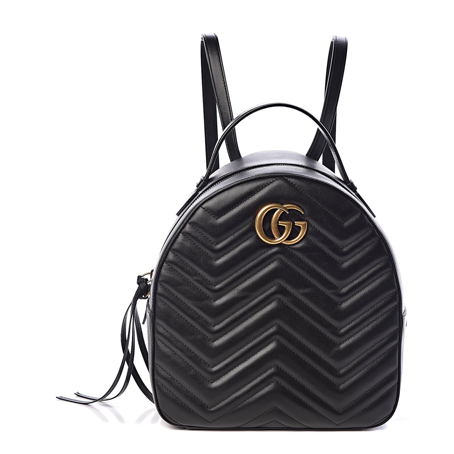 Calfskin Matelasse GG Marmont Backpack Black