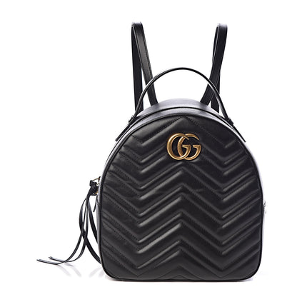 Gucci Calfskin Matelasse GG Marmont Backpack Black 1 of 10