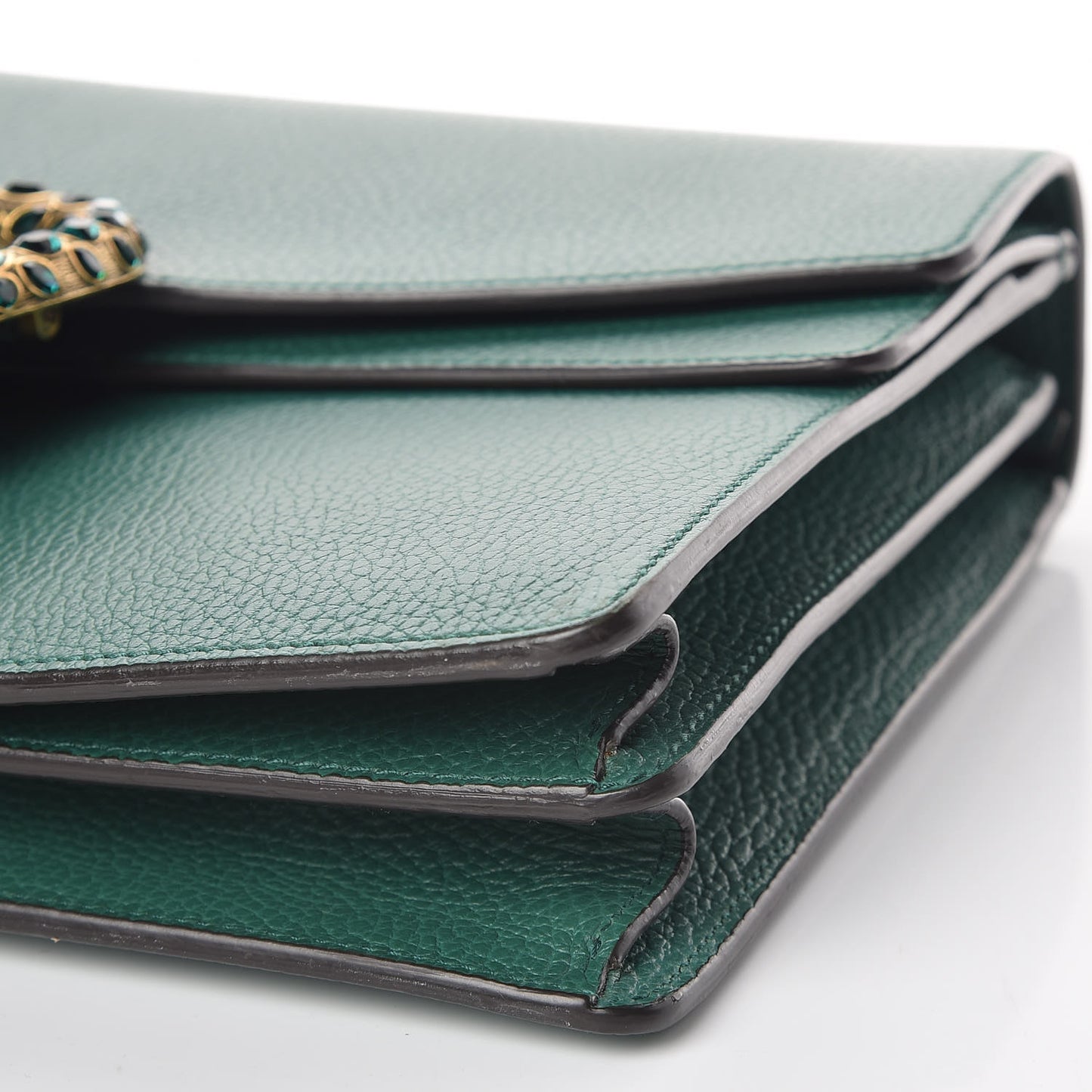 Dollar Calfskin Crystal Medium Dionysus Shoulder Bag Emerald