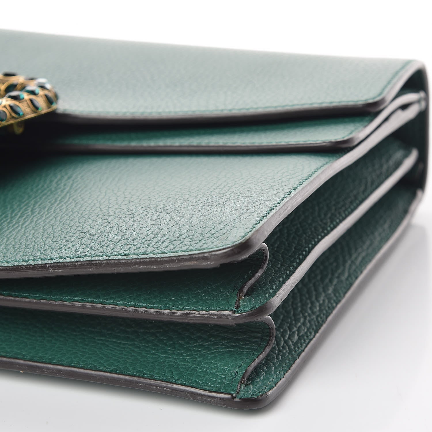 Gucci Dollar Calfskin Crystal Medium Dionysus Shoulder Bag Emerald 9 of 10