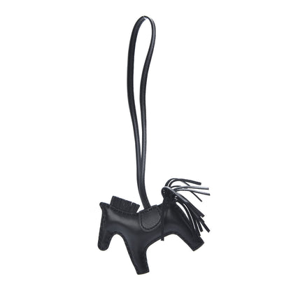 Hermes Milo Lambskin Grigri Rodeo Horse Bag Charm PM So Black 1 of 5