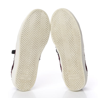 Saint Laurent Suede Star California Sneakers 39 Burgundy 7 of 7